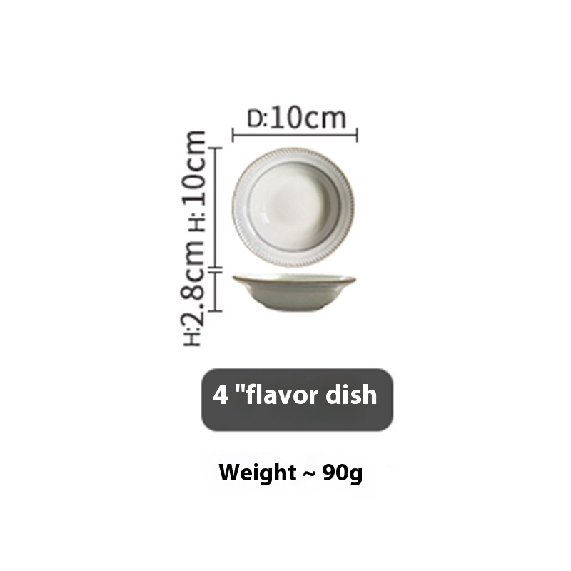 Creative Relief Bowl And Plate Set Household Combination Ceramic Bowl Rice Bowl Western Plate Fish Plate Kitchen Tableware Set