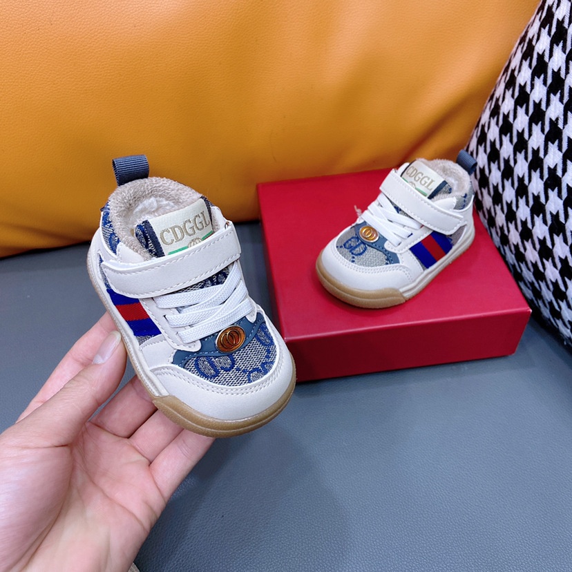 Winter Thickened Soft Sole Baby Toddler Shoes Velcro Boys And Girls Warm Outdoor Shoes0-2 Years Old