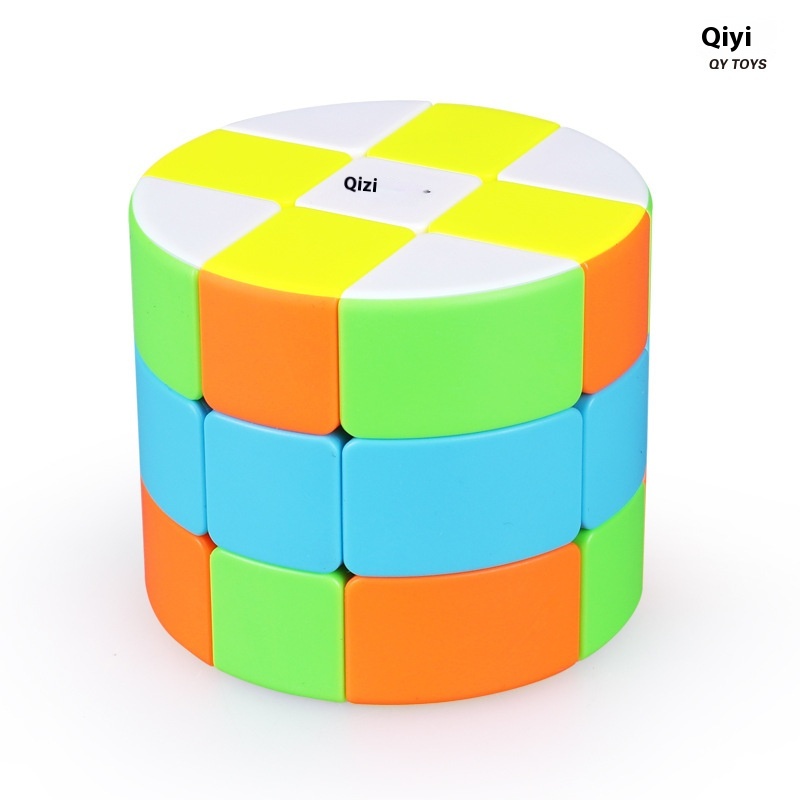 Qiyi Three-order Cylindrical Rubik's Cube Children's Educational Fun Smooth Speed Twist Smooth Special-shaped Rubik's Cube