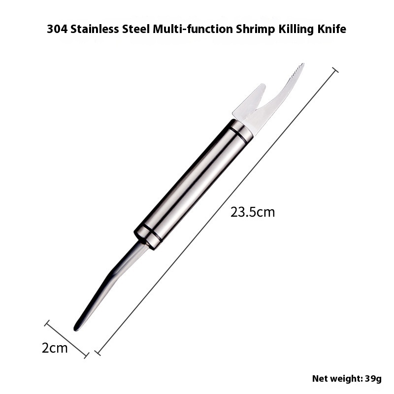 Double Head304 Stainless Steel Shrimp Line Knife Multi-function Shrimp Peeling Shell Fish Belly Opening Knife Kitchen Tool Pick Duck Intestines