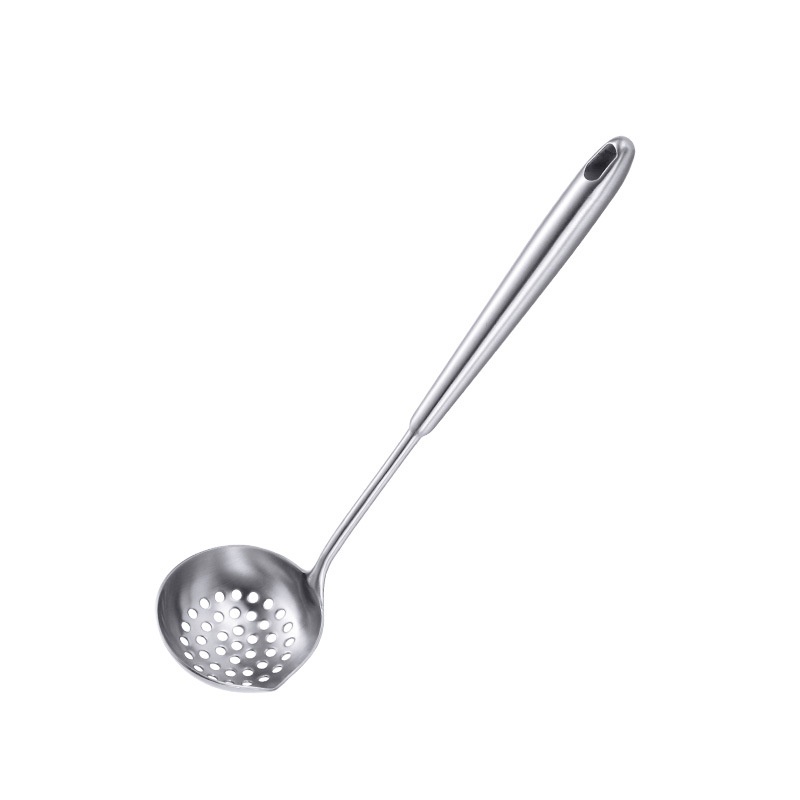 304 Stainless Steel Soup Spoon Household Long Handle Drinking Soup Spoon Large Guide Mouth Soup Hot Pot Spoon Small Colander Porridge Spoon