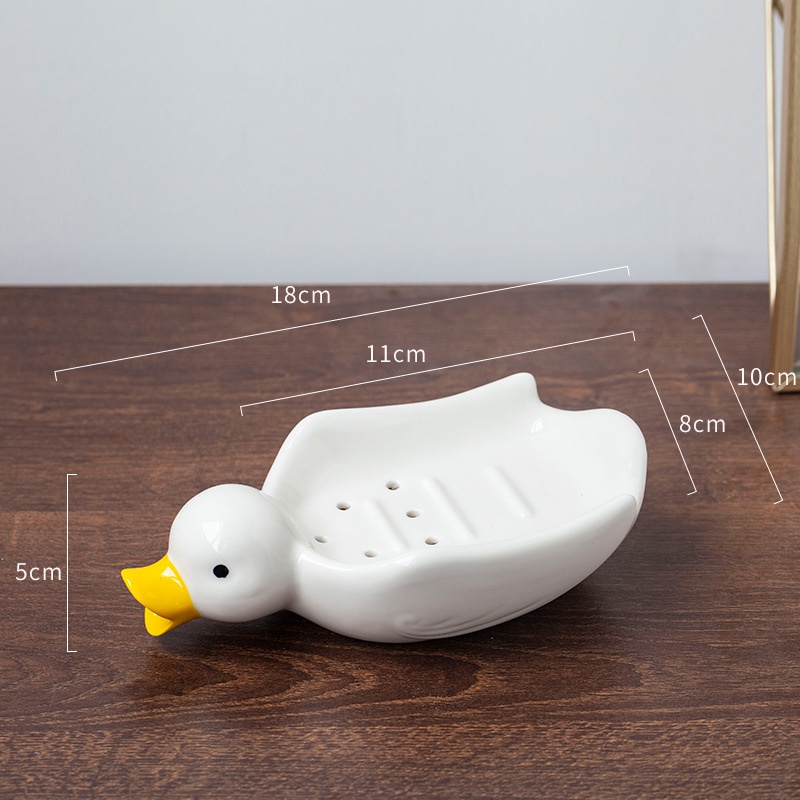 Drain Soap Box Cute Duck Personality Soap Box Multifunctional Punch-free Function Household Soap Box Does Not Accumulate Water