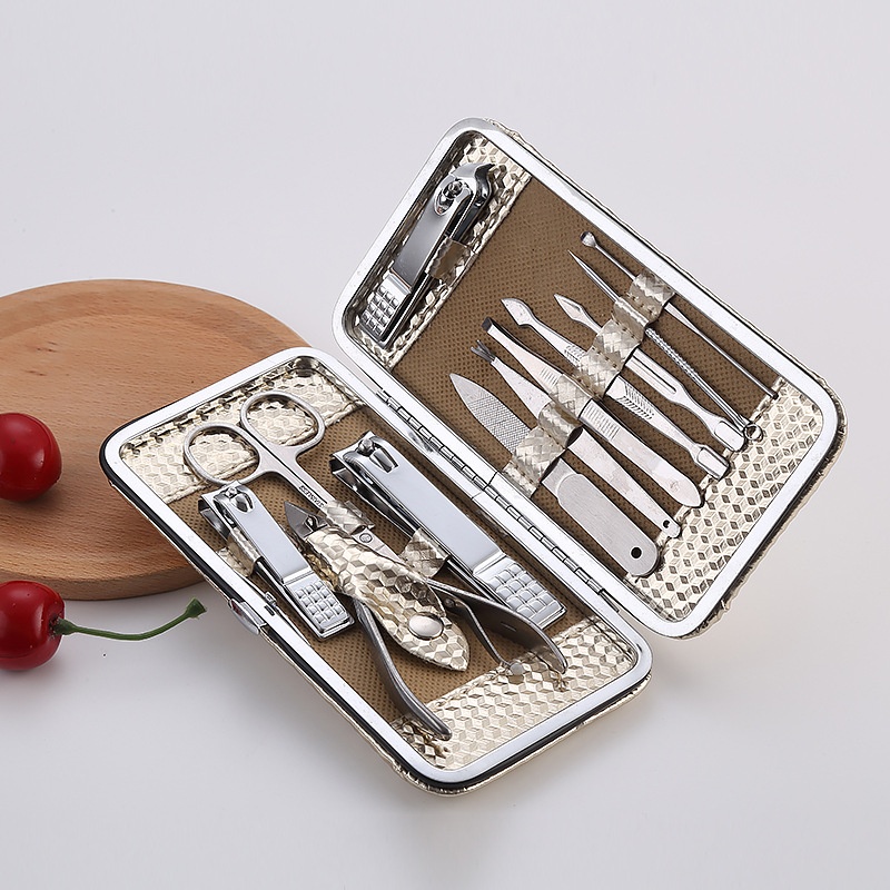 Large Gold Nail Clipper Set12 Pieces Stainless Steel Nail Clippers Beauty Set Nail Clippers Set