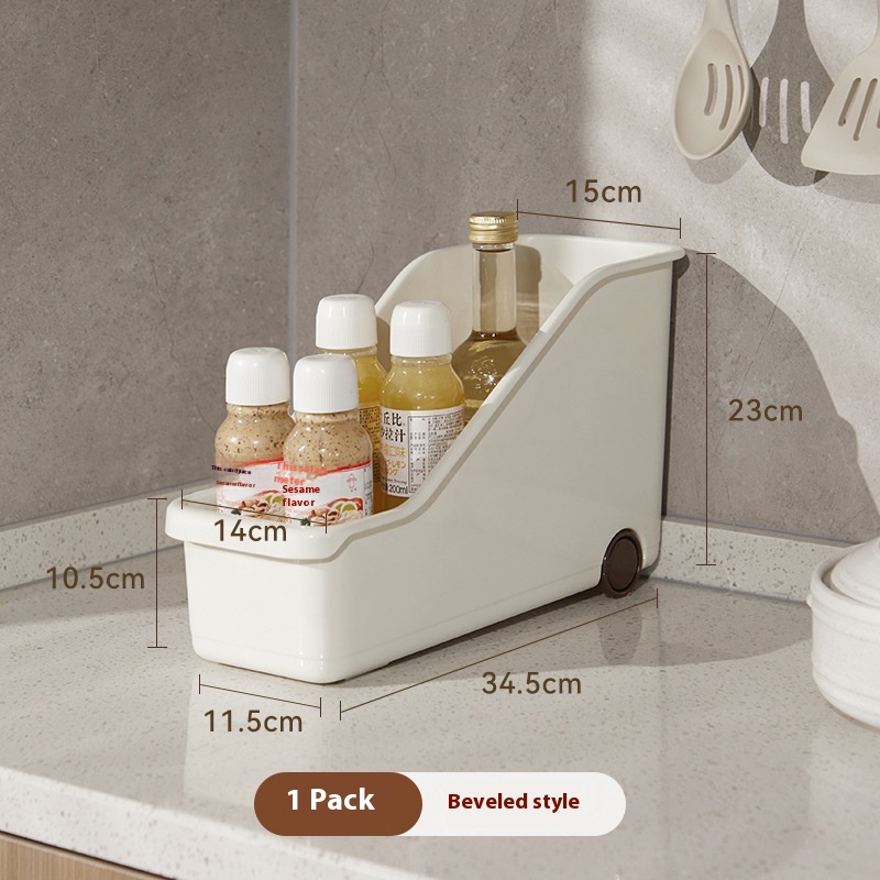 [Hedou C]Kitchen Household Multifunctional Good Things Kitchen Cabinet Storage Box Refrigerator Sundries Storage Box With Pulley