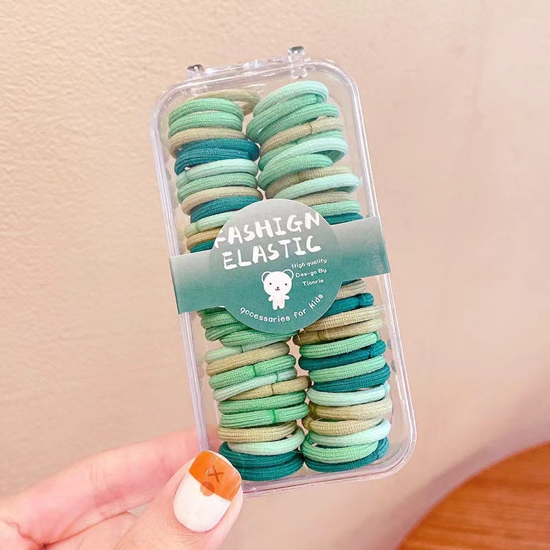 100 Pieces Per Box,Children's Seamless Small Rubber Bands,No Damage To Hair,Baby Hair Bands,Cute High Elastic Hair Ties