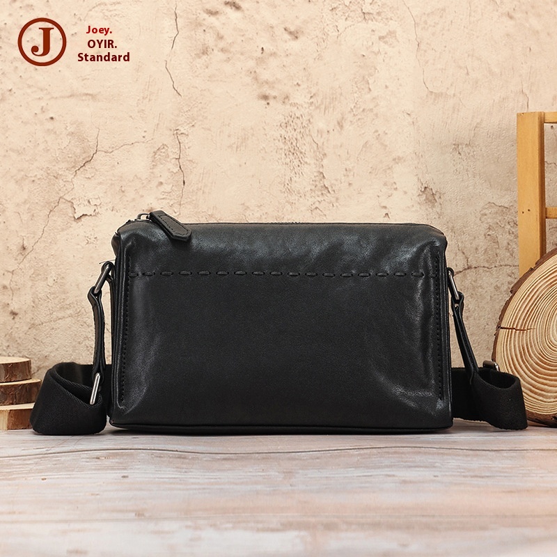 Versatile Commuter Men's Messenger Bag Portable High-end Shoulder Bag Men's Genuine Leather Business Messenger Bag Backpack