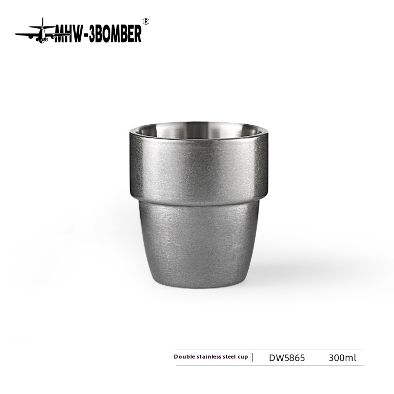 MHW-3 BOMBERBomber Coffee Cup Cream Double-layer Stainless Steel Cup Ice American Latte Cup Beer Cup