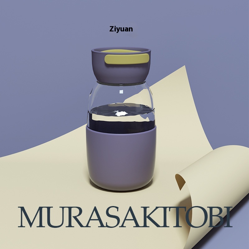 Douyin Xiaohongshu Summer Transparent Water Cup Style Portable High Temperature Resistant Net Red Coffee Cup High Value Glass Cup