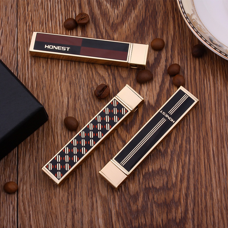 Baicheng Seaweed No.1 Classic Ultra-thin Mini Slim Grinding Wheel Inflatable Open Flame Lighter Creative Personality