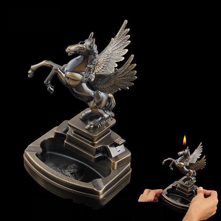 Dinghao A803 Pegasus Ashtray Desktop Craft Creative Personality Ashtray With Lighter