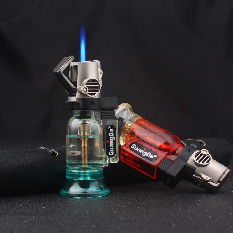 GD588 Creative Windproof Inflatable Lighter Cigar Lighter Spray Gun Direct High Temperature Small Spray Gun Welding Gun