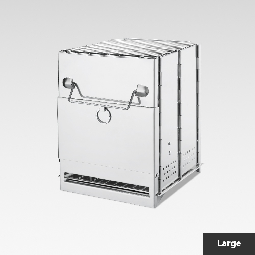 Large Barbecue Stove Household Outdoor Folding Barbecue Pit Courtyard Portable Small Stainless Steel Outdoor Cooker