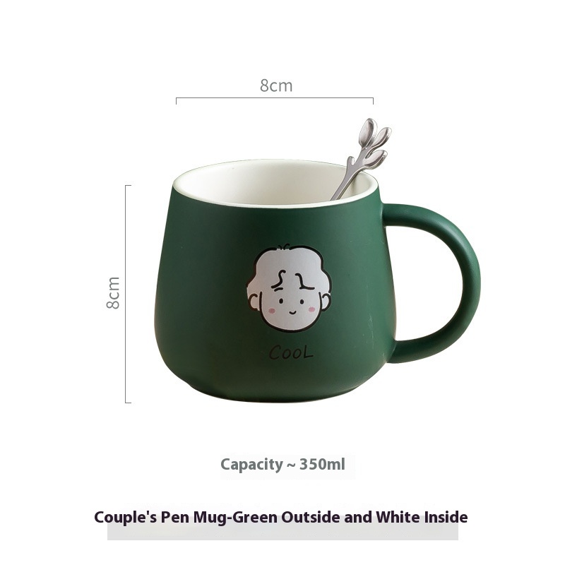 Creative Cartoon Mug Household Ceramic Cup Milk Cup Coffee Cup High Value Water Cup Personality Couple Cup