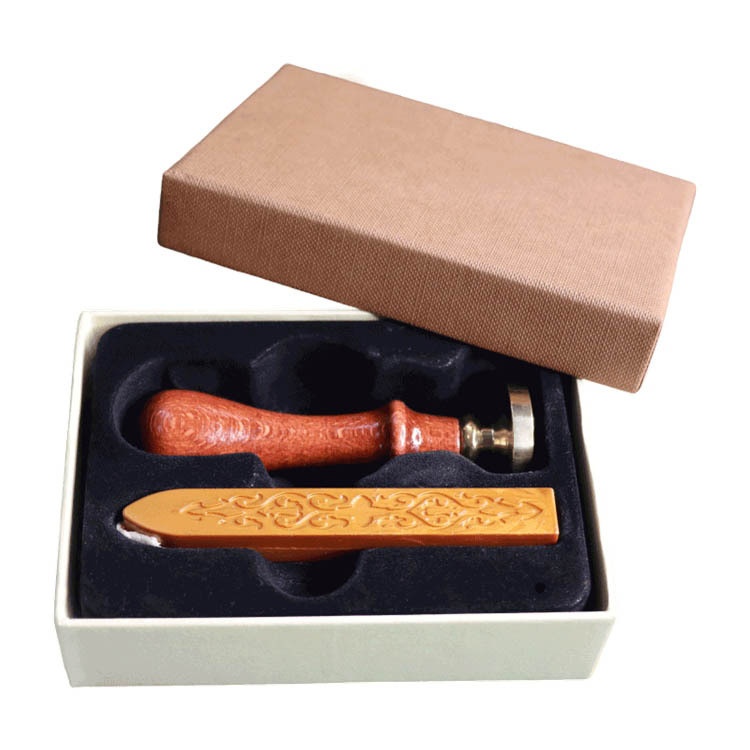 Simple Gift Box Wax Seal Set Sealing Wax Wax Seal Letterhead Visiting Card Retro Wax Seal