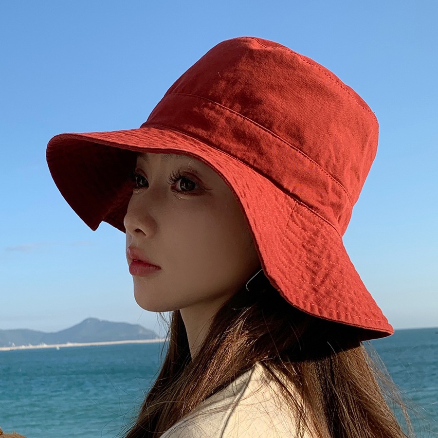 Double-sided Fisherman Hat Korean Spring And Summer Sun Hat Japanese Casual Simple All-match Windproof Basin Hat