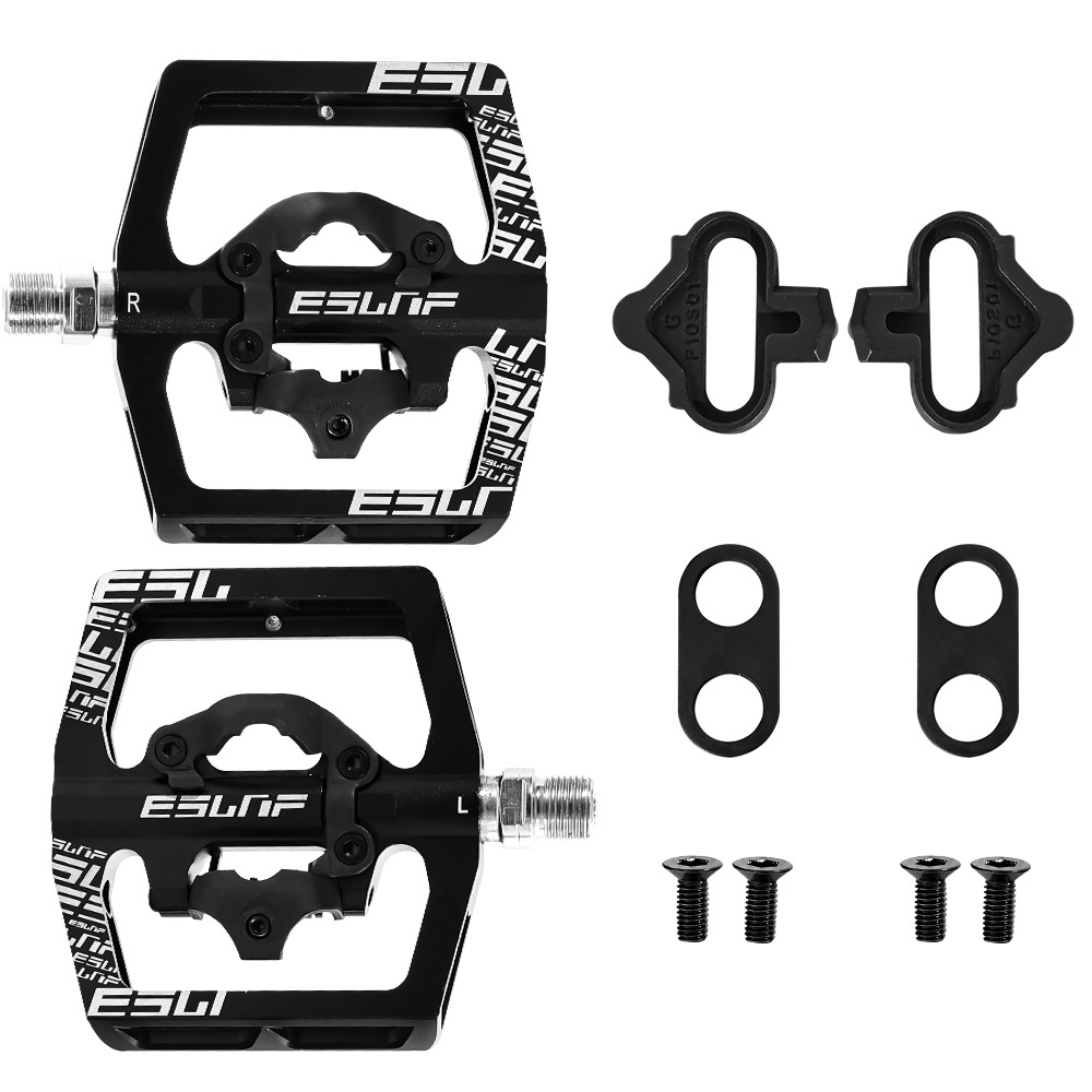 Mountain Bike Bearing Lock Pedal Turn Flat Pedal Aluminum Alloy Pedal Cycling Mountain Bike Pedal