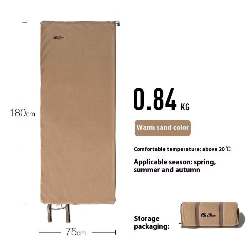 Mu Gaodi Fleece Outdoor Sleeping Bag Adult Portable Camping Camping Adult Cold Protection Warm Single Thick Polar Fleece