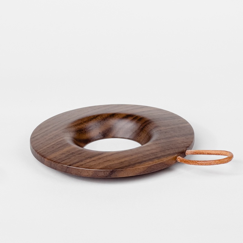 Japanese Retro Outdoor Camping Black Walnut Filter Cup Holder Donut Holder V60 Filter Cup Holder