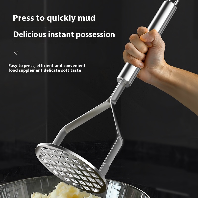 Mashed Potato Pressing Tool Stainless Steel Crushing Mashing Baby Food Purple Sweet Potato Yam Pressing Mud Colander Tool