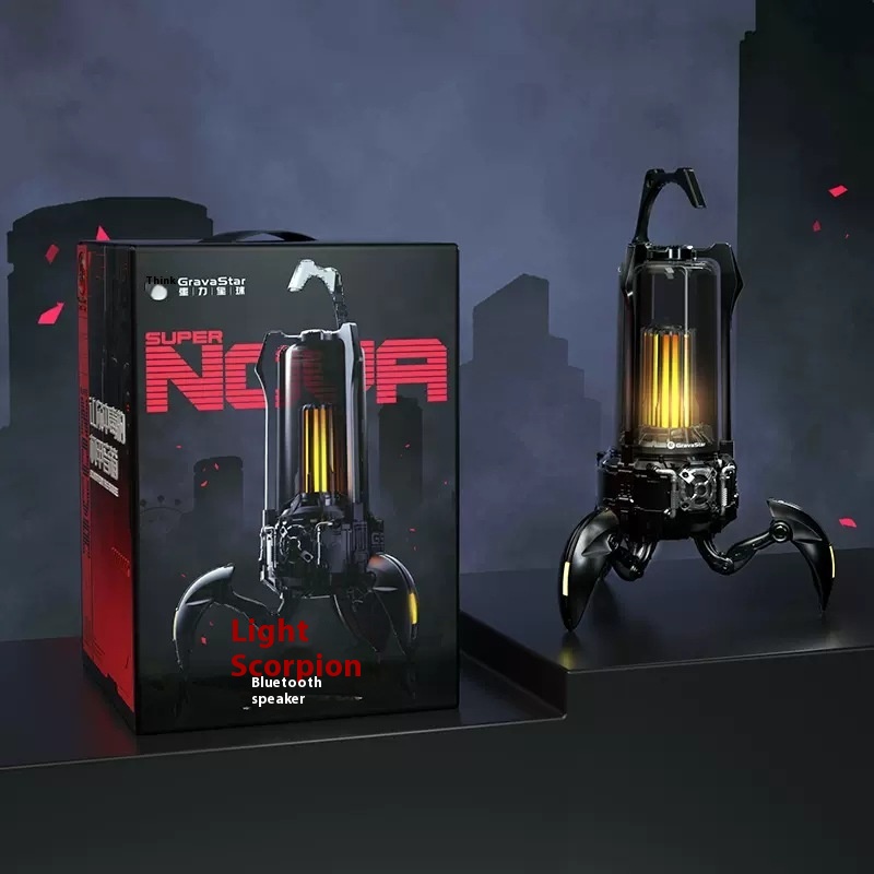 Grava Star Gravity Planet G5 Light Scorpion–Mecha Bluetooth Speaker With Bass,Gaming RGBLights,And Futuristic Design