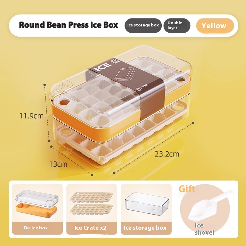 Pressed Ice Cube Mold Summer Home Food Grade Ice Tray Large Capacity Ice Box Ice Storage Artifact Mold