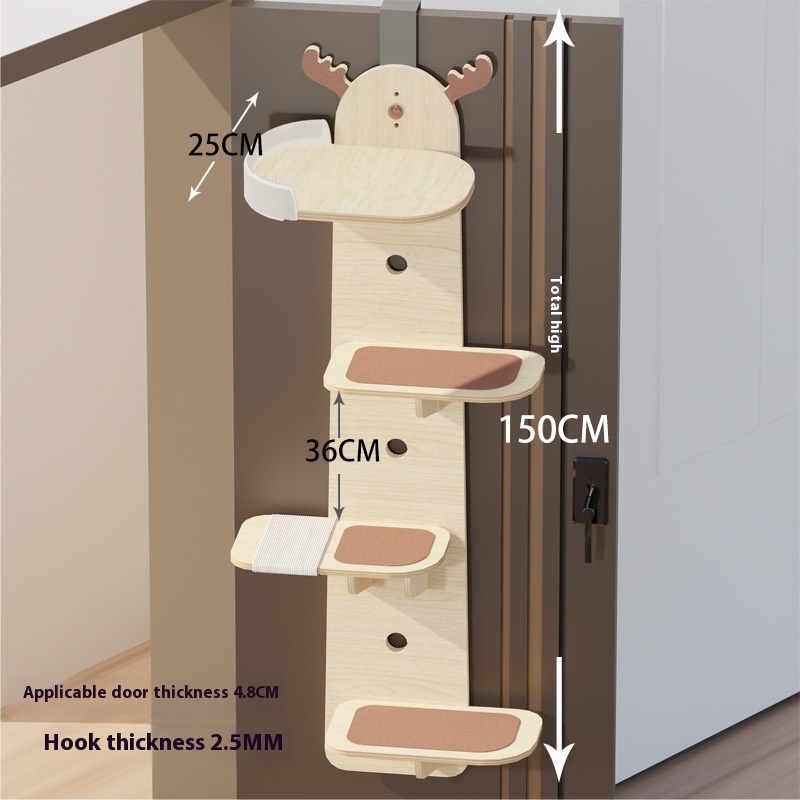 Convenient Door-mounted Cat Climbing Rack Cat Scratching Board Integrated Cat Rack Wall-mounted Jumping Platform Door Wall-mounted Cat Supplies