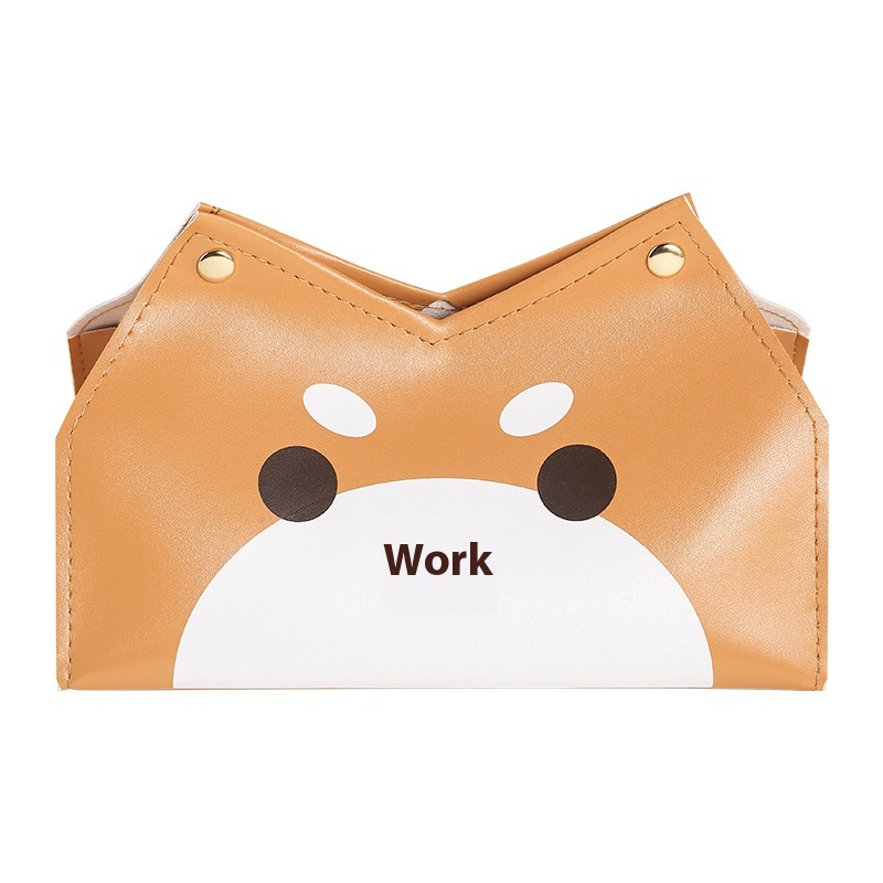 Light Luxury Retro Leather Tissue Box Nordic Style Home Tissue Box Creative Napkin Box Living Room Tissue Storage Box