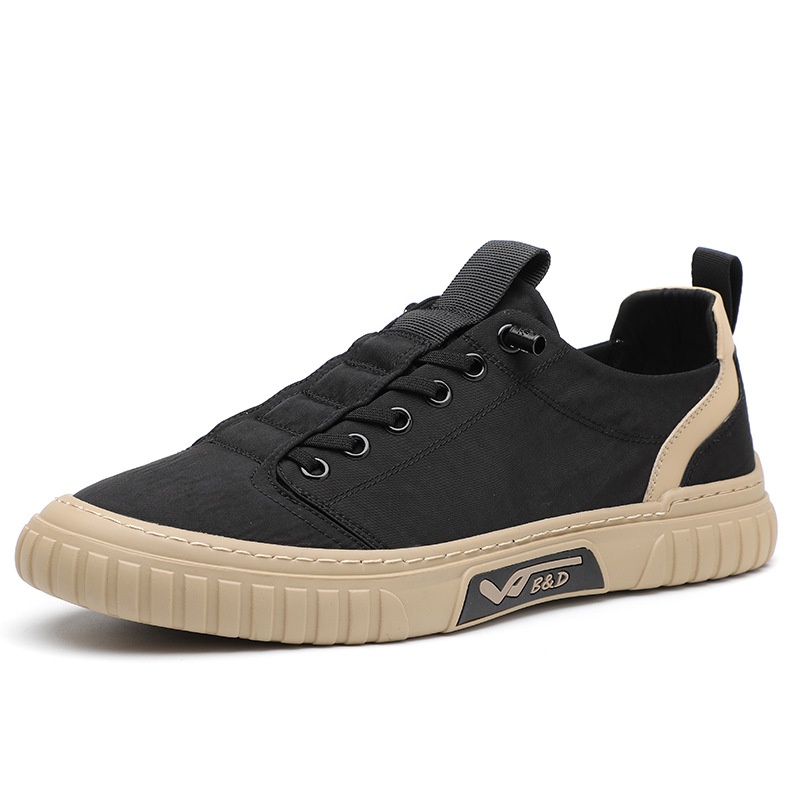 Men's Shoes Styley Shoes Summer Breathable Cloth Shoes Slip-on Lazy Shoes Men's Casual Flat Anti-skateboard Shoes