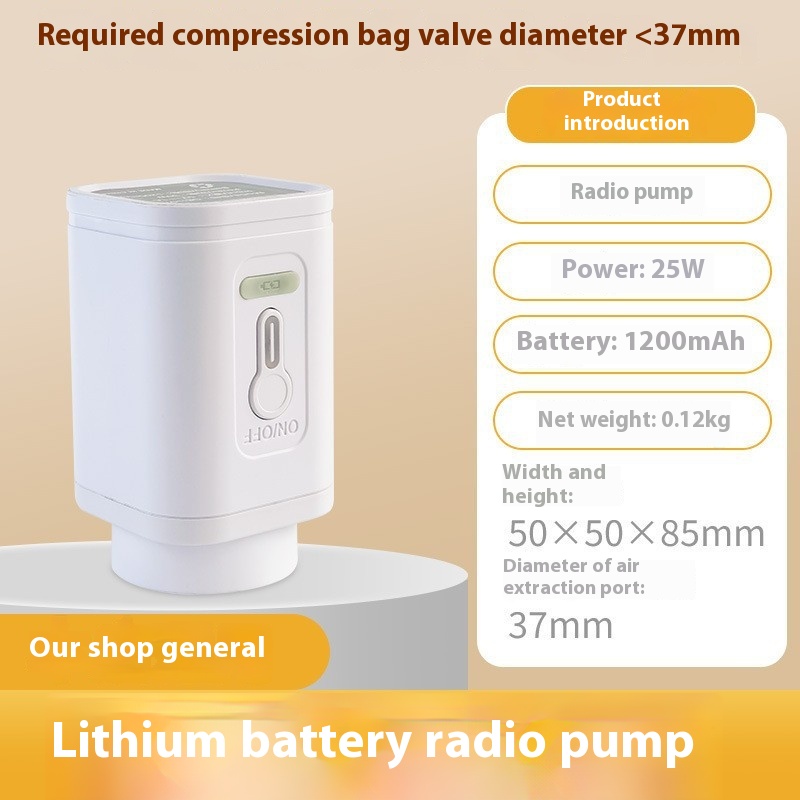 Vacuum Compression Bag Electric Pump Vacuum Bag Quilt Storage Bag Wireless Electric Vacuum Pump Special Suction Pump Exhaust Pump