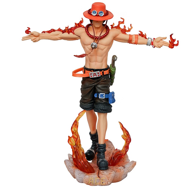 One Piece Portgas D.Ace-Arms Outstretched Cross Ace,Back View Ace,Cosmic Resonance GKIlluminated Statue Model.