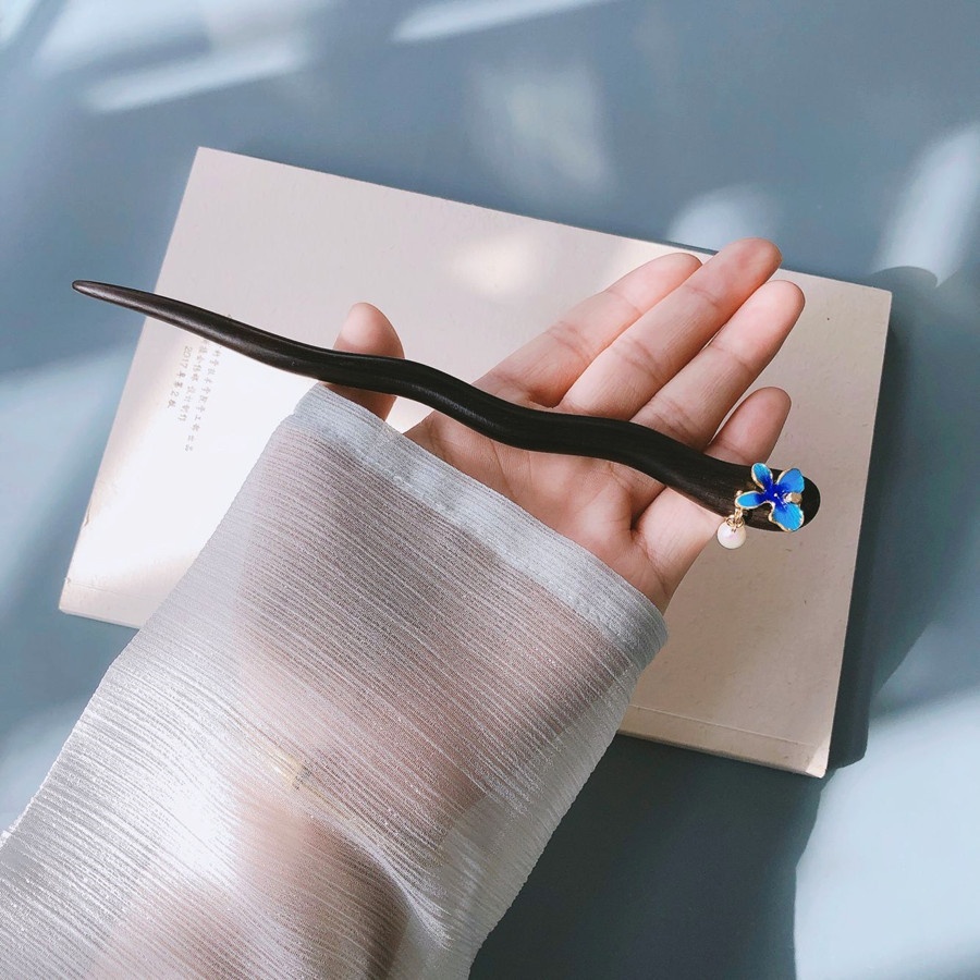 Ebony Hairpin For Women Autumn And Winter Ancient Style Hairpin Simple Modern Hairpin Wooden Hairpin Wooden Hairpin Cheongsam Headdress