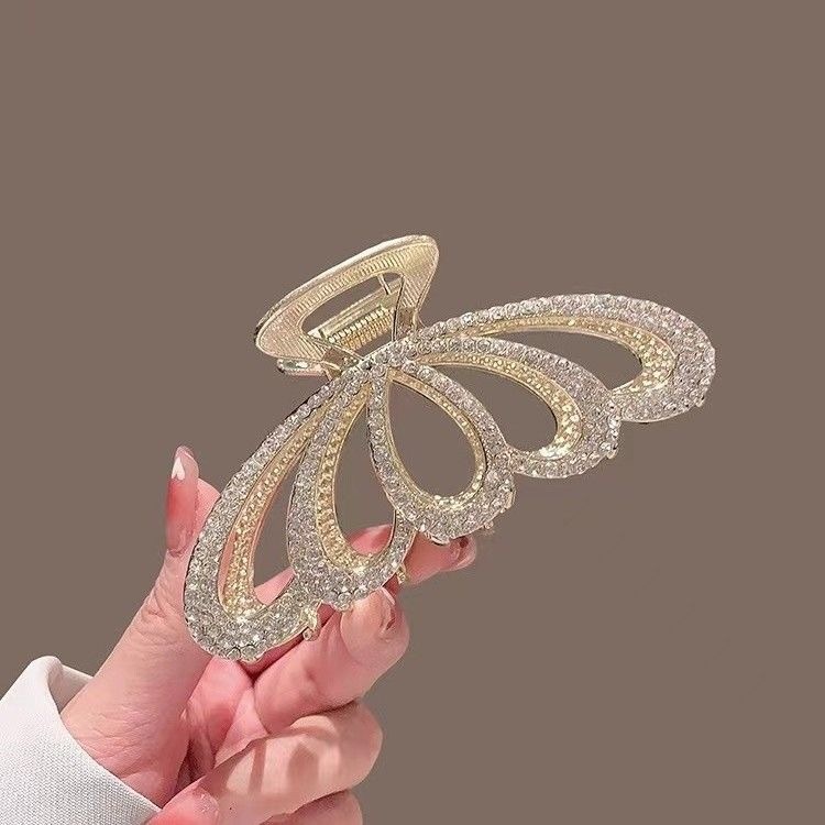 High-grade Hair Clip For Women,Large Rhinestone Crown Hair Clip,Sweet And Elegant Back Of The Head Hair Shark Clip