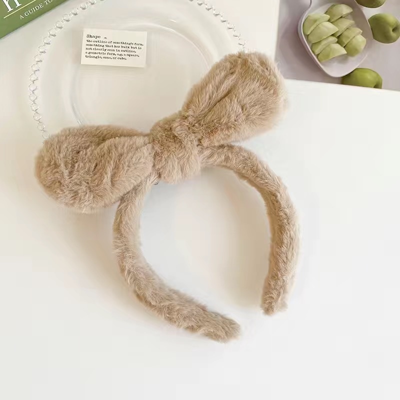 Cute Plush Rabbit Ears Headband Female Face Wash Hairpin Mask Special Korean Autumn And Winter High Skull Head Ornament Hairpin
