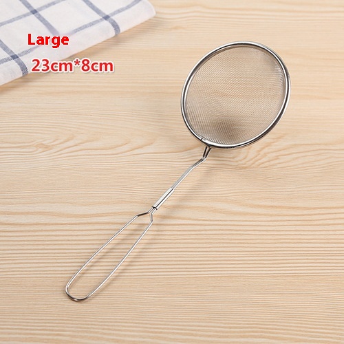 Kitchen Hanging Frying Net Drain Stainless Steel Oil Grid Residue Scoop Drain Net Small Oil Filter Spoon