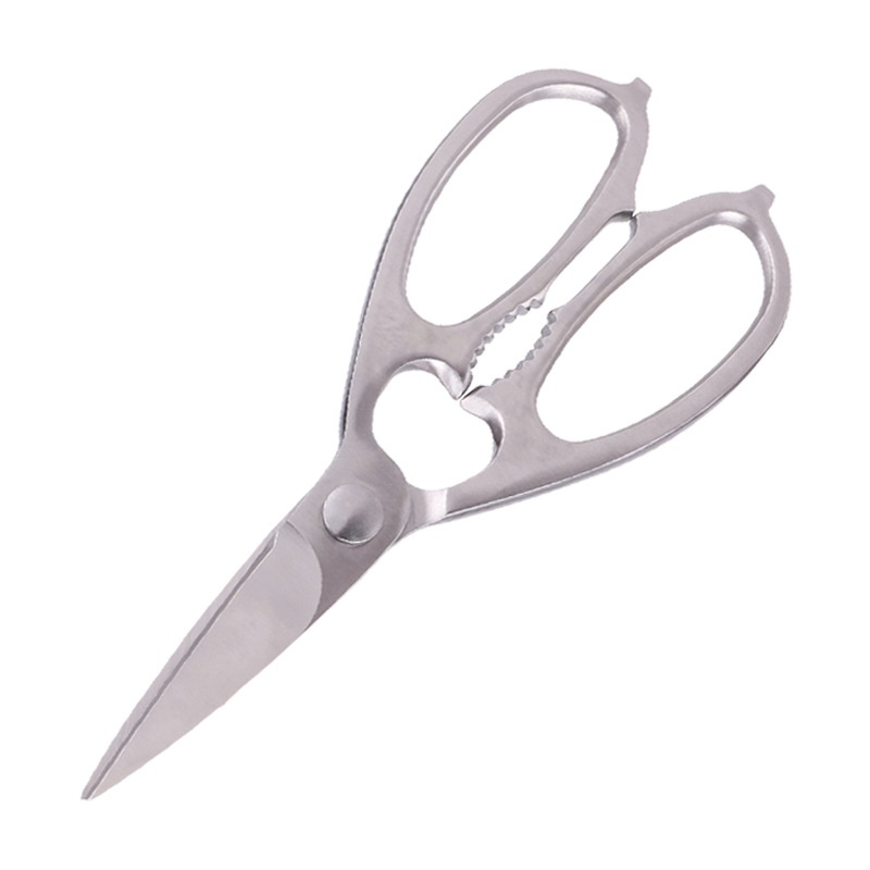 All-steel Kitchen Scissors Multi-function Household Chicken Bone Scissors304 Stainless Steel Household Strong Chicken Bone Scissors Barbecue Scissors