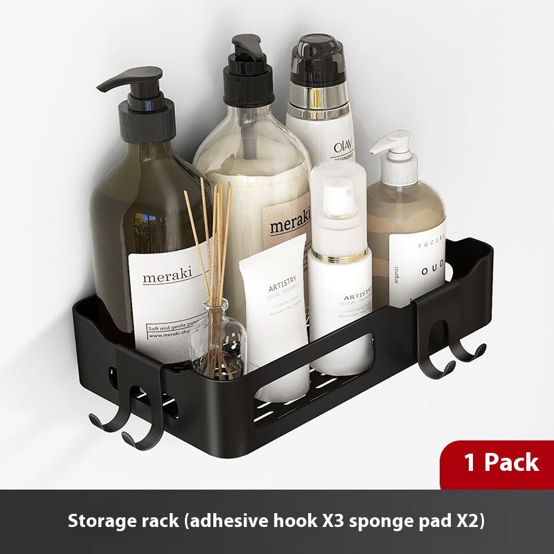 Stainless Steel Kitchen Rack Wall-mounted Punch-free Bathroom Rack Toilet Wall Toilet Storage Rack