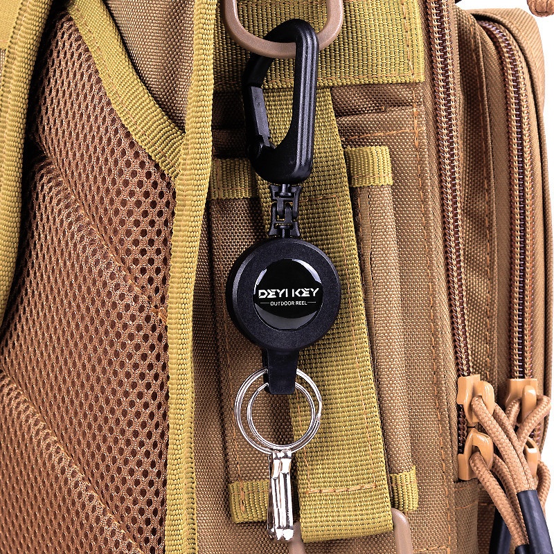 Lure Retractable Buckle Easy Pull Buckle High Resilience Keychain Outdoor Mountaineering Backpack Multifunctional Hanging Buckle