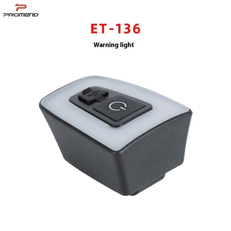 PROMENDBicycle Taillight Road Bike Helmet Seat Tube USBCharging Warning Taillight Outdoor Cycling Equipment