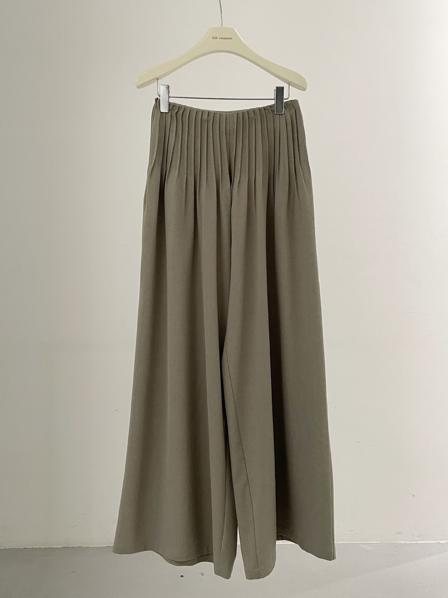 Spring Accordion Pleat Design Loose Casual Pants For Commuting And Versatile Drape Wide-leg Pants For Girls