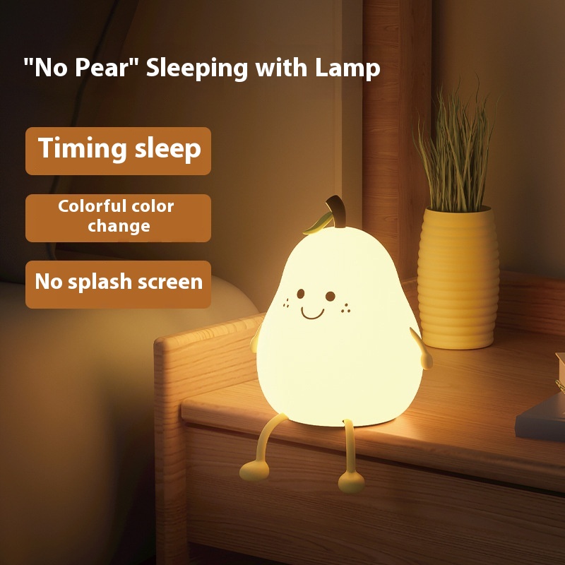 Night Light Decompression Toy Pat Silicone Lamp Girl Gift Eye Protection Sleeping Lamp Bedroom Sleep Bedside Lamp