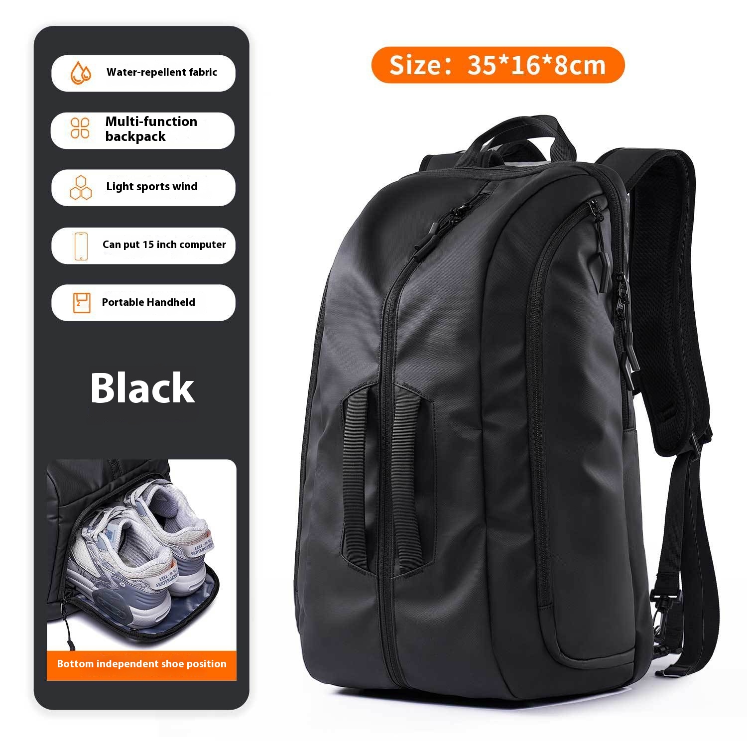 TANGCOOLLarge Capacity Backpack Men's Portable Travel Bag Business Commuter Computer Bag Men's Travel Bag