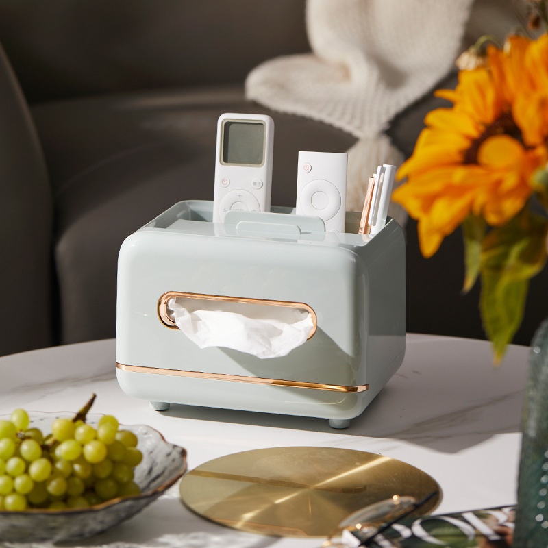 Creative Magnetic Tissue Box Multifunctional Household Coffee Table Living Room Paper Box Light Luxury Desktop Remote Control Storage Box