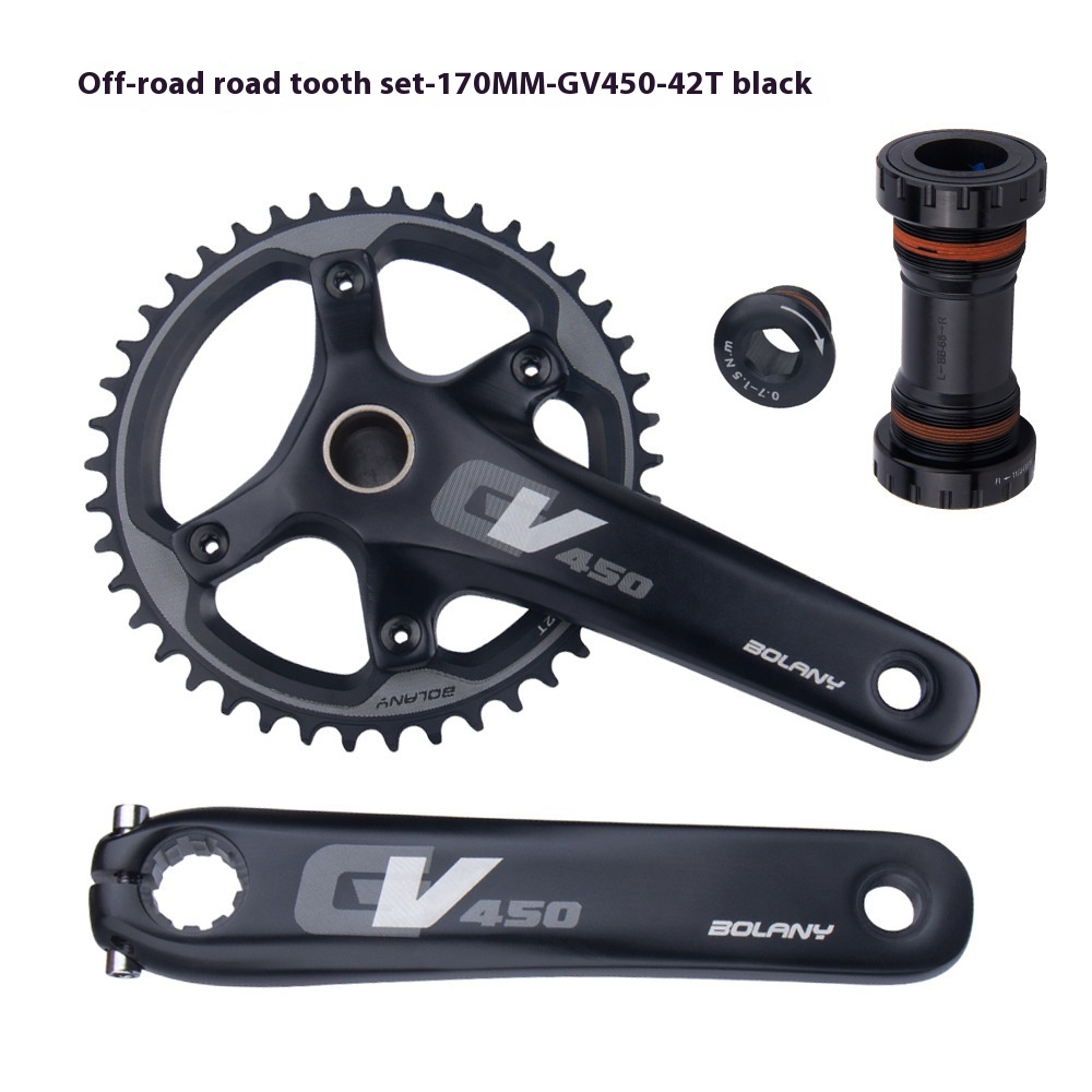 Bolany Road Bike Hollow One-piece Crank170mm Positive And Negative Tooth Plate Single Plate42 TModified Accessories