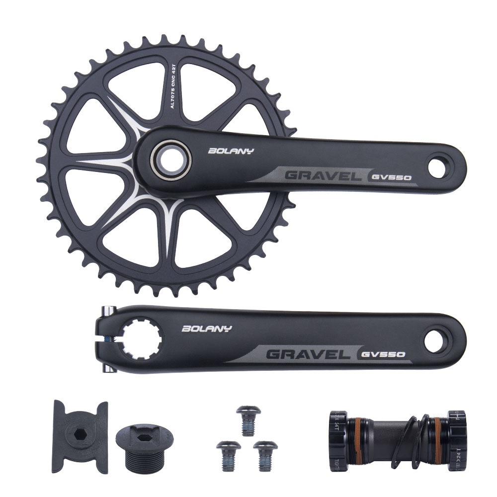 Bolany Off-road Road Bicycle Direct-mounted Single-plate172.5mm Hollow Integrated Crank Modification Accessories