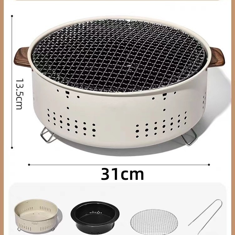 Outdoor Barbecue Grill Charcoal Barbecue Grill Home Courtyard Heating Grill Commercial Gift Stove Tea Stove Full Set