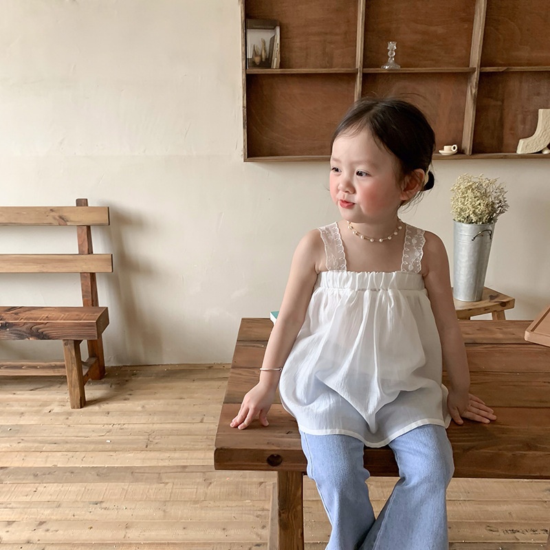 Carefully Selected Weimu Children's Clothing Girls Camisole Summer Children's Korean Version Of The Internet Celebrity Tops Girl Baby Clothes