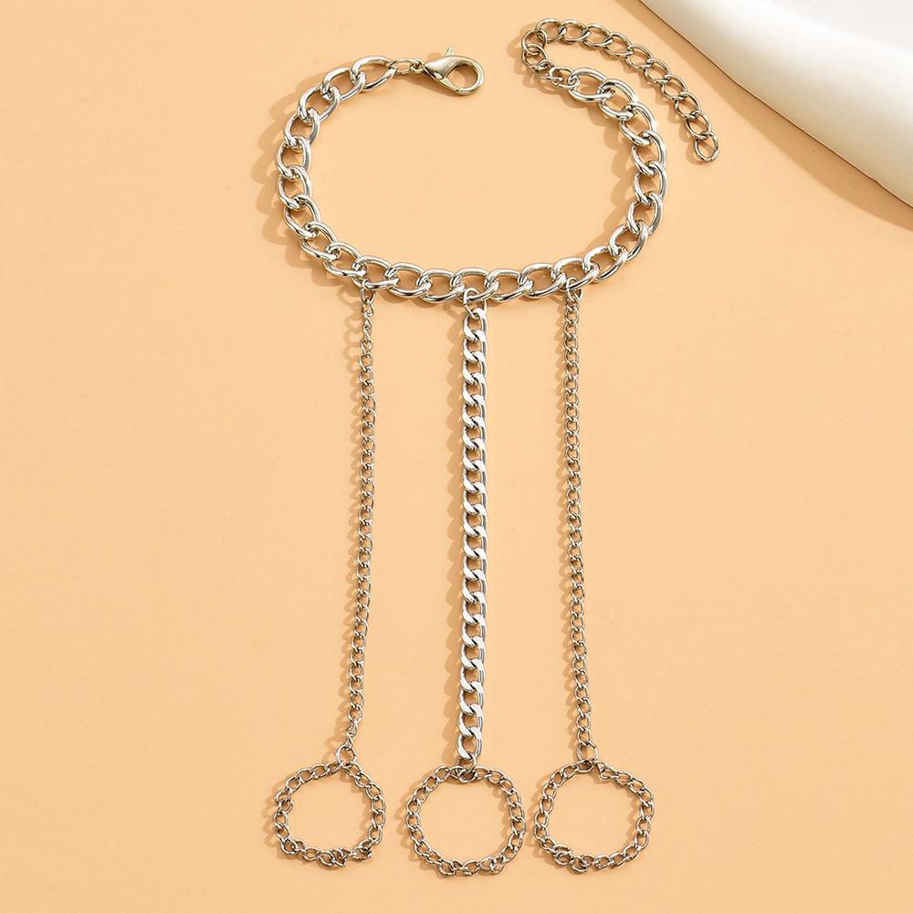 BZ1809 European And American Metal Bracelets Fashion Punk Multi-layer Retro Bracelets Bohemian Tassel Finger Chain