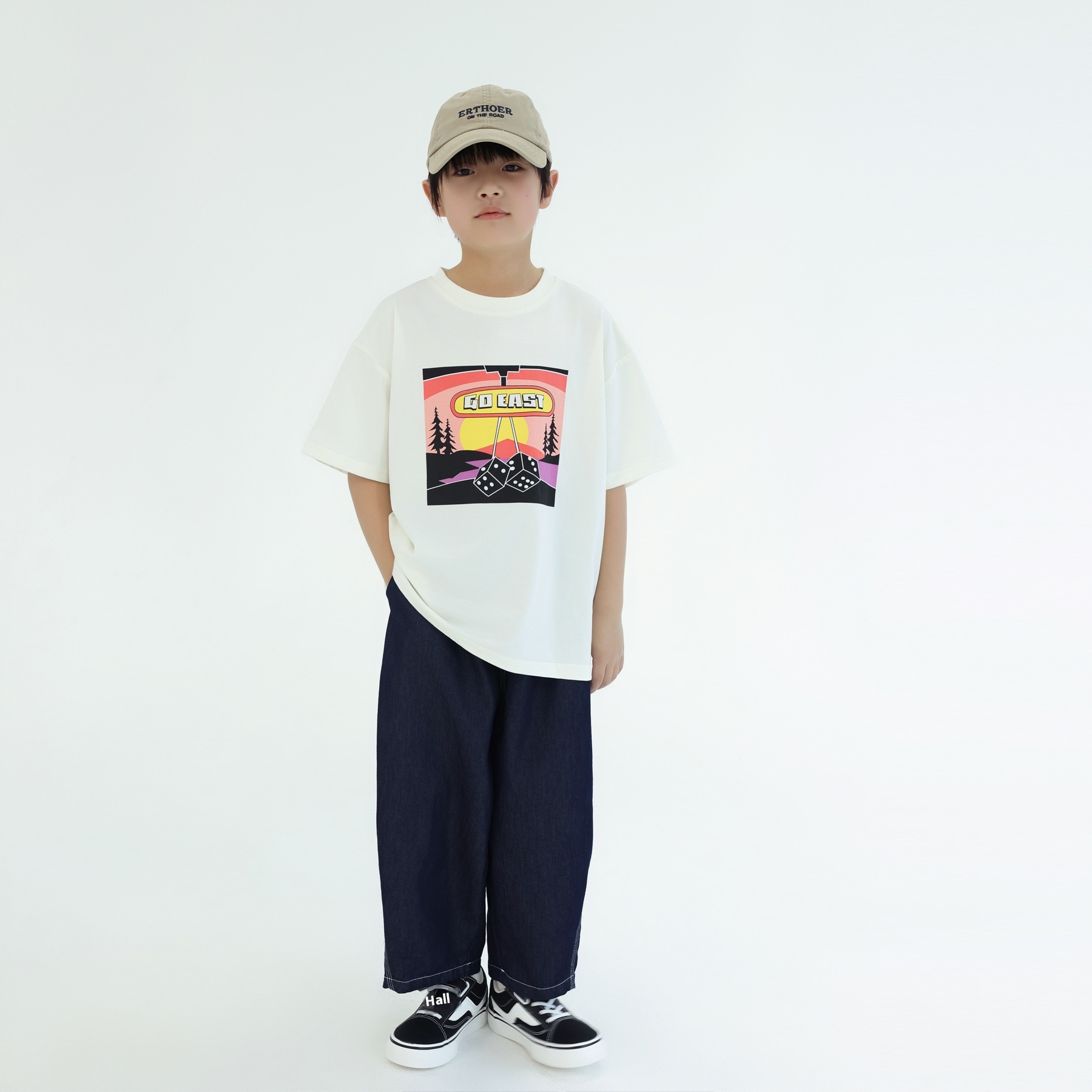 Children's Short-sleeved Summer Arrivals For Middle And Large Children's Stylish Tops For Boys'Casual Island Style Cartoon Printed T-shirts