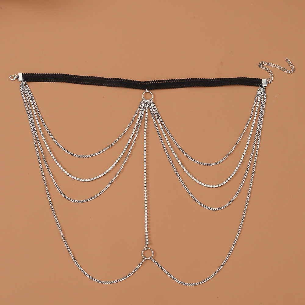 DZ0379baik European And American Tassel Multi-layer Metal Chain Female Fashion Sexy Nightclub Hot Girl Leg Chain Jewelry