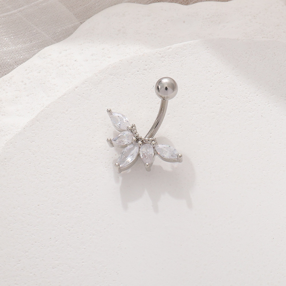 DZ0149 European And American Love Belly Button Ring Creative Spider Zircon Belly Button Belly Button Ring Piercing Female Jewelry